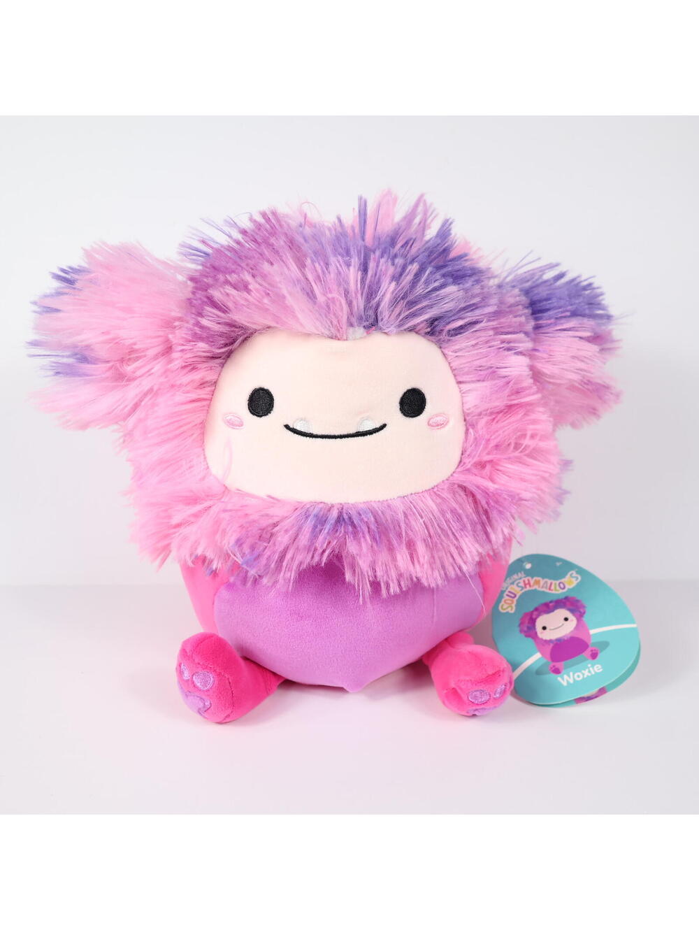 Squishmallow NWT Woxie the Bigfoot 8" Pink & Purple Stuffed Plush Collectible
